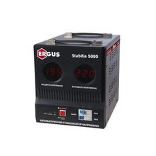 Стабилизатор релейный с цифровым дисплеем ERGUS Stabilia 5000 (220х230х340мм, 9.6кг, байпас)