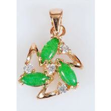 Кулон с хризопразом "Звезда"