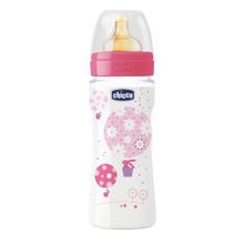 Бутылочка Chicco Well-Being Girl 4 мес.+, лат. соска, РР, 330 мл, 310205121