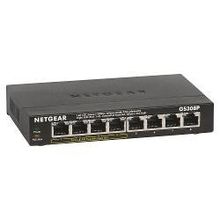 коммутатор NETGEAR GS308P-100PES, switch 8-port 10 100 1000Mbps, 4-ports PoE