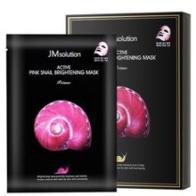 JMsolution Active Pink Snail Brightening Mask Тканевая маска для яркости тона с розовой улиткой