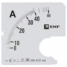Шкала сменная для A721 40 5А-1,5 |  код. s-a721-40 |  EKF