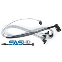 adaptec ack-i-ra-hdmsas-4rasata-sb-0.8m (2279900) Кабель sas внутр., 80см., разъемы sff8643(угловой) -to- 4*sata(угловой)+sideband (adaptec) 2279900-r