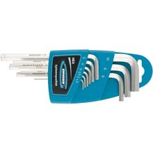Набор ключей имбусовых TORX-TT, 9 штук: T10-T50, экстра-длинные,  S2, сатинированные Gross