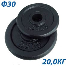 Блин крашенный (черный) (d30мм) BHPL101-D30-20 20 кг.