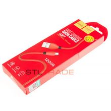 Data кабель USB HOCO X27 micro USB, 1,2 метр, красный