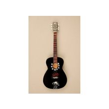 MJ-101 сувенир гитара акустическая, цвет черный, высота 25 см.