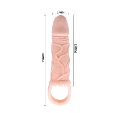 Baile Телесная насадка на пенис с подхватом MEN EXTENTSION - 17 см. (телесный)