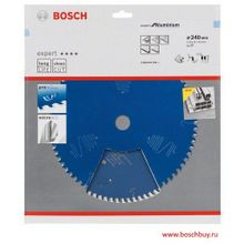 Bosch Пильный диск Expert for Aluminium 240x30x2.8 1.8x80T по алюминию (2608644108 , 2.608.644.108)