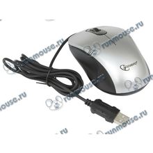 Оптическая мышь Gembird "MOP-100-S", 2кн.+скр., серебр.-черный (USB) (ret) [138218]