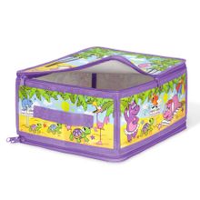 Коробка для хранения VALIANT KCAF-ZIP-M Весёлая африка 30*28*15 см