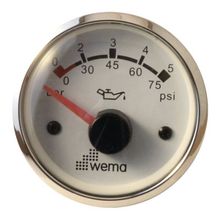 Wema Индикатор давления масла белый серебряный Wema IORP-WS-0-5 12 24 В 0 - 5 бар