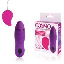 Bior toys Розовый вибромассажер Cosmo с пультом управления вибрацией (розовый)