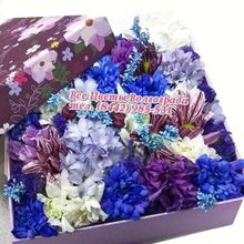 Подарочная коробочка Синие цветы Надежды