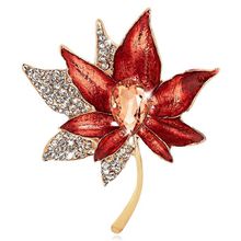 Брошь "Кленовый лист" (арт. 46642-4355)