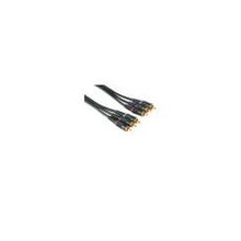 Кабель аудио YUV 3xRCA Hama (H-48629) 10.0 м, позолоченные контакты, черный