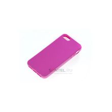 Силиконовая накладка для iPhone 5, темно розовая 00020255