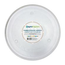 Тарелка поворотная Eurokitchen для микроволновой печи, под коуплер, диаметр 25,5 см + Чистящее средство для кухни