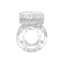 Lola toys Прозрачное эрекционное кольцо с вибрацией Rings Axle-pin (прозрачный)