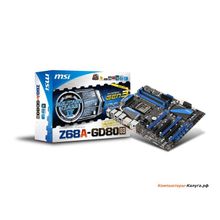 Мат. плата MSI Z68A-GD80 (G3) &lt;S1155, iZ68, 4*DDR3, 3*PCI-E16x, SATA III, SATA RAID, USB 3.0, GB Lan, ATX, Retail&gt;