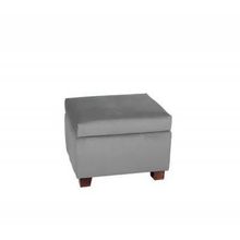 Мебельстория Пуф Эвора-2 серый велюр ID - 310853