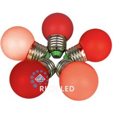 Rich LED RL-BL-E27-G45-R Лампа для белт-лайт, E27, красный