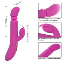 California Exotic Novelties Лиловый вибратор с поступательными движениями Shameless Slim Player - 22,75 см. (лиловый)