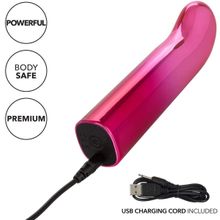 California Exotic Novelties Розовый изогнутый мини-вибромассажер Glam G Vibe - 12 см. (розовый)