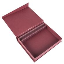 Коробка под ежедневник и ручку Duo, бордовая, 23*18,5 см