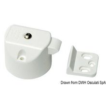 Osculati Lock for cabinet door white plastic, 38.185.01