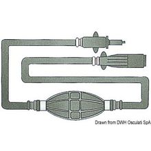 Osculati Fuel pipe w 2 MERCURY joints, 52.731.75