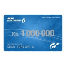 Карта оплаты Gran Turismo 6 1 млн. кредитов. Коробочная версия