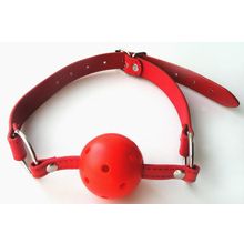Красный пластиковый кляп-шарик Ball Gag Красный