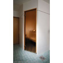 Дверь для сауны "Andres" стекло 0,7х1,9 шиншила бронзовое