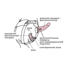 Реалистичный страпон Woman Midi с вагинальной пробкой - 19 см. (233790)