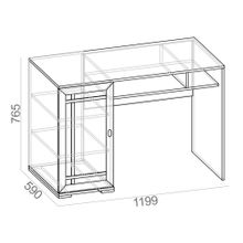 ПМ: Глазов Sherlock 115 (гостиная) Стол письменный