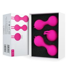 Набор из трех розовых вагинальных шариков Erokay Розовый