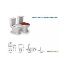 Roca (Рока) Компакт America с крышкой под дерево Slow-Closing  и крепежом 342497000 341495000 801492М14