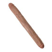 Pipedream Кофейный двусторонний фаллоимитатор 16  Thick Double Dildo - 40,6 см.