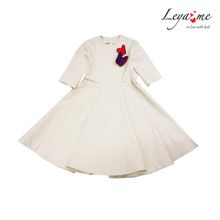 Leya.me Белое платье с пышной юбкой PR-029