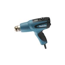 Термопистолет (строительный фен) MAKITA HG651CK (2000Вт, рег, ЖК индикатор, 80-650гр, 220-550л мин, 0.78кг, насадки, ролик, кейс)