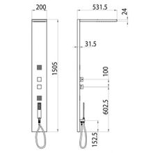 Душевая панель Bossini Manhattan (L00891.030) Monocomando