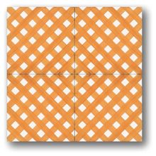 Arcea Classico Vietri Righe Intreccio Arancio 20x20 см