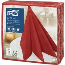Tork Premium Lin Style 12 пачек в упаковке красные
