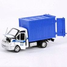 Sunny Toys Газель "Технопарк" металл, милиция 1:36 (открываются двери, капот) 3302-2R 15 х 8 см