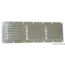 Osculati Louvred vent polished SS + fly screen 232x127 mm, 53.021.10