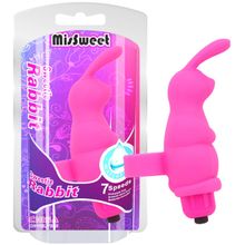 Насадка на палец с вибрацией розовая Sweetie Rabbit