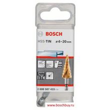 Bosch Ступенчатое сверло HSS-TiN HEX 1 4 9 ступеней (2608587433 , 2.608.587.433)