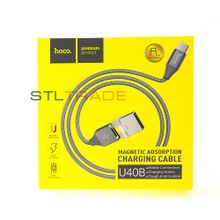 Data кабель USB HOCO U39 micro usb, 1.2 метр, красно-черный