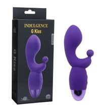 Фиолетовый вибратор INDULGENCE Rechargeable G Kiss - 16,5 см. (161993)